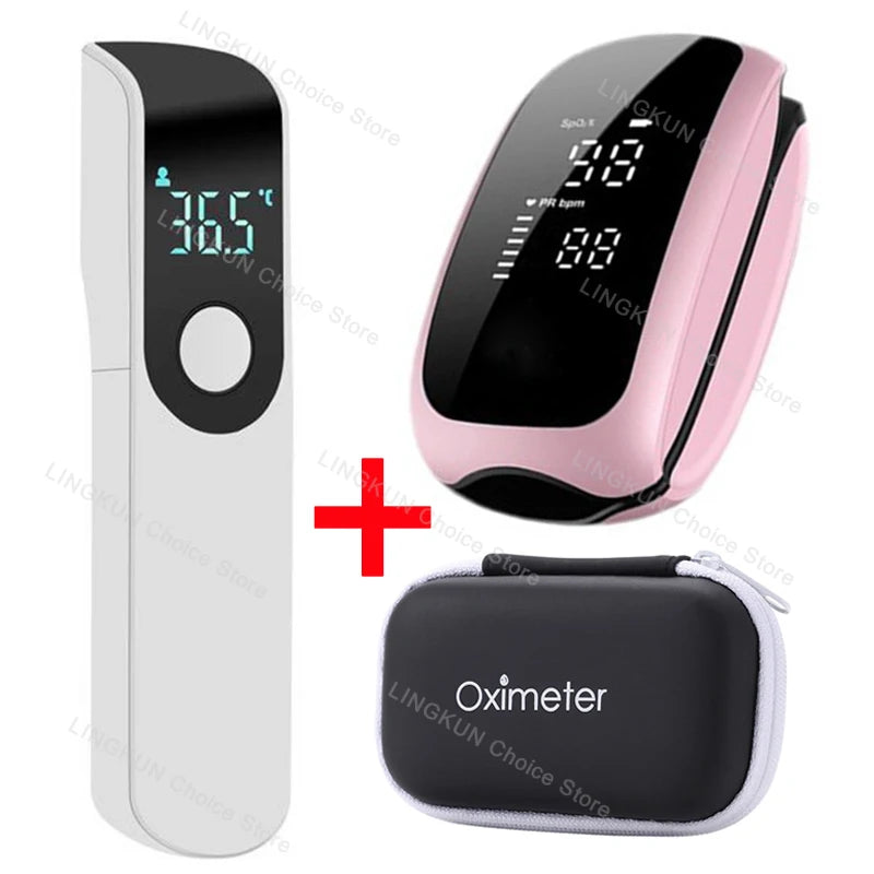 Rechargeable Medical Oximeter Strap Lanyard Fingertip Pulse Oximeter Blood Oxygen Saturation Monitor Digital LED Display Child