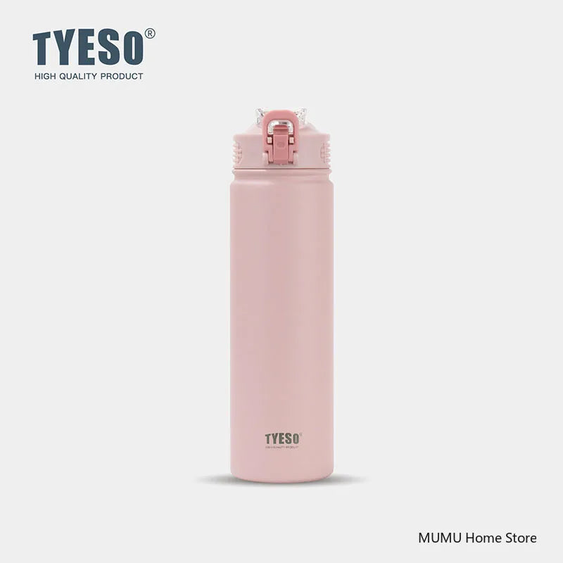 TYESO 600/750ML Stainless Steel Thermo Bottle Car Thermal Cup Sports Water Bottles Keep Cold and Hot Vacuum Flasks Insulated Cup