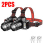 Super Bright T51 LED Sensor Headlamp USB C Rechargeable Headlight Led Head Torch With built-in battery Camping Fishing Lantern