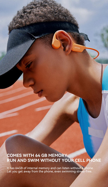 Sanag B60S Bone Conduction Earphone IPX8 Swimming Bluetooth Headphones Wireless Headset 32GB/64GB MP3 with Microphone Earbuds