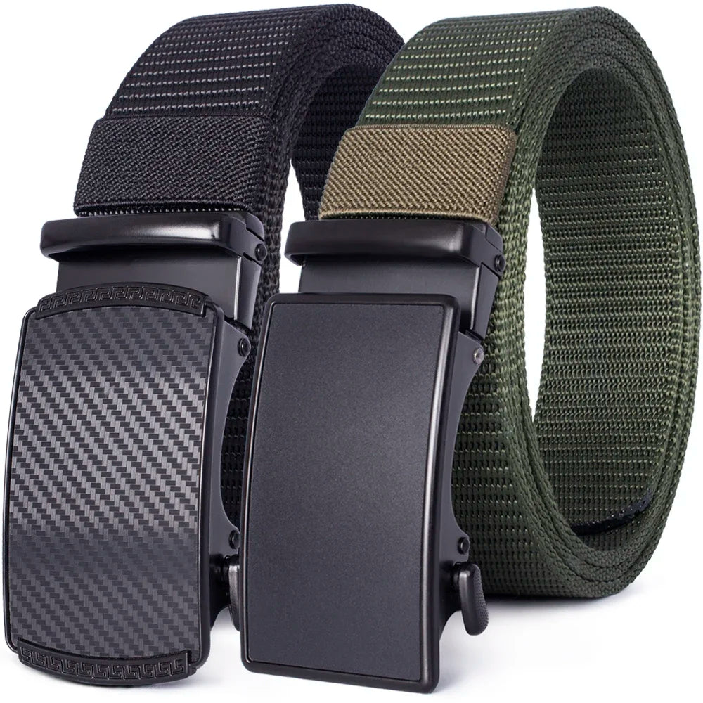 Automatic Buckle Light Comfortable Nylon Military Belt Outdoor Hunting Multifunctional Tactical Canvas Belt High Quality Men Bel