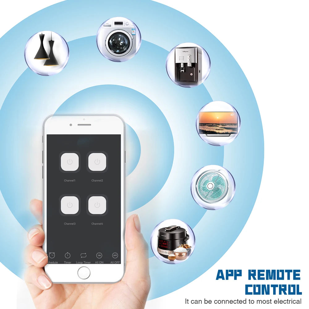 Tuya Zigbee Relay 4CH Smart Home Switch Module APP Remote Control Wireless Radio RF 433 4 Channel Relay for Zigbee Gateway Hub