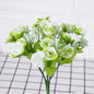 Simulated Rose Bouquet Home Decoration Small Rose Camellia Wedding Decoration Artificial Flowers Garden Decoration