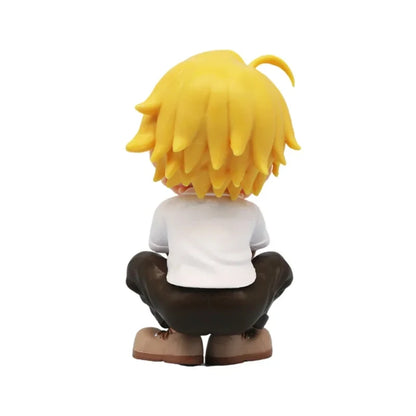 Anime peripheral series new ONE PIECE Luffy Solon Sanji Q-version sitting posture model figurine toy for children birthday gifts