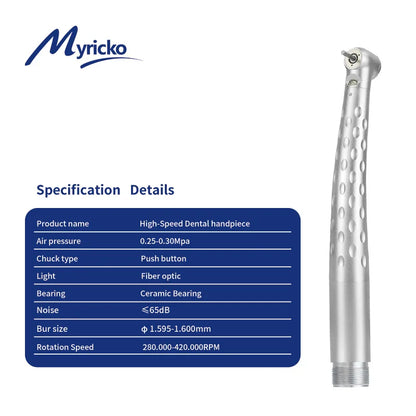 Style Denta lLED  High Speed Handpiece rotation E-generator Fiber Optic Push Button Ceramic Bearing CartridgeAir Turbine