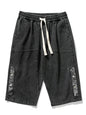 8XL Summer Men's Jeans Denim Breeches Calf-Length Casual Shorts Washed Cotton Drawstring Straight Capris Pants Big Size