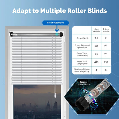 MOES Tuya Automatic Smart Zigbee Roller Shade Blinds Motor for 38mm Tube Remote Control work with Smart Life Alexa Google Home
