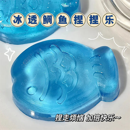 NEW Fidget Toy Mini Squishy Toys Mochi Ice Block Stress Ball Toy Kawaii Transparent Cube cat paw fish Stress Relief Squeeze Toy