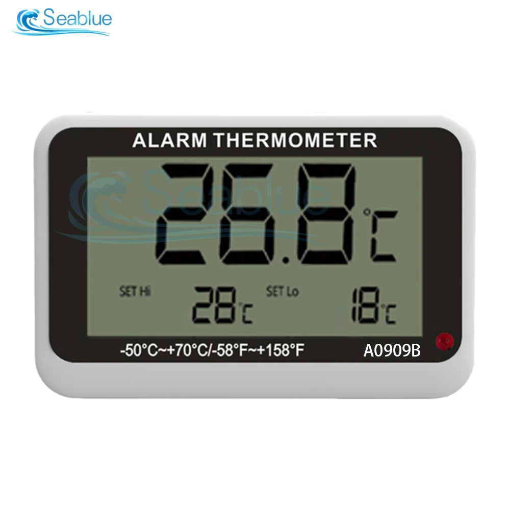 0909B Display Digital LCD Kitchen Refrigerator Freezer Kitchen Thermometer with Magnet Min Max Display Imported Movement Home