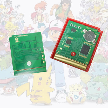 GBC/GBA EUR Version Pokemon Crystal/Yellow/Emerald/Fire Red/Leaf Green Game Cartridge Video Game Card High Quality with Battery