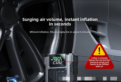Rozrusznik samochodowy 2 w 1 z pompką powietrza M5 Awaryjny wzmacniacz akumulatora Cyfrowy inflator do opon z monitoringiem opon