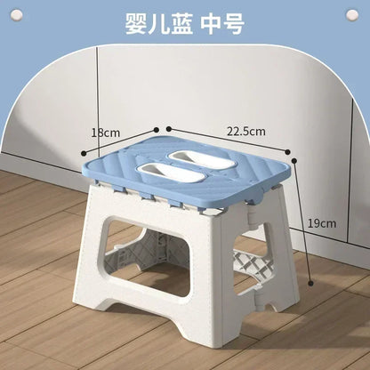 Popular Home Folding Stool Thickened Folding Stool Mini Portable Outdoor Picnic Camping Chair Portable Bench Train Mat Stool
