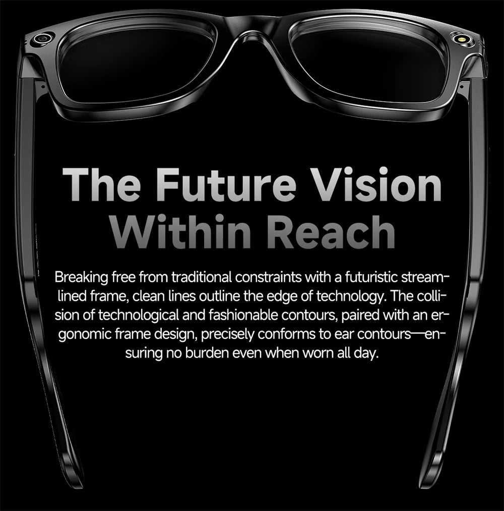 Smart Glasses With 800W Intelligent Translation Al Voice Wake-up Intelligent Q&A Interaction Call Noise Reduction EIS Anti Shake