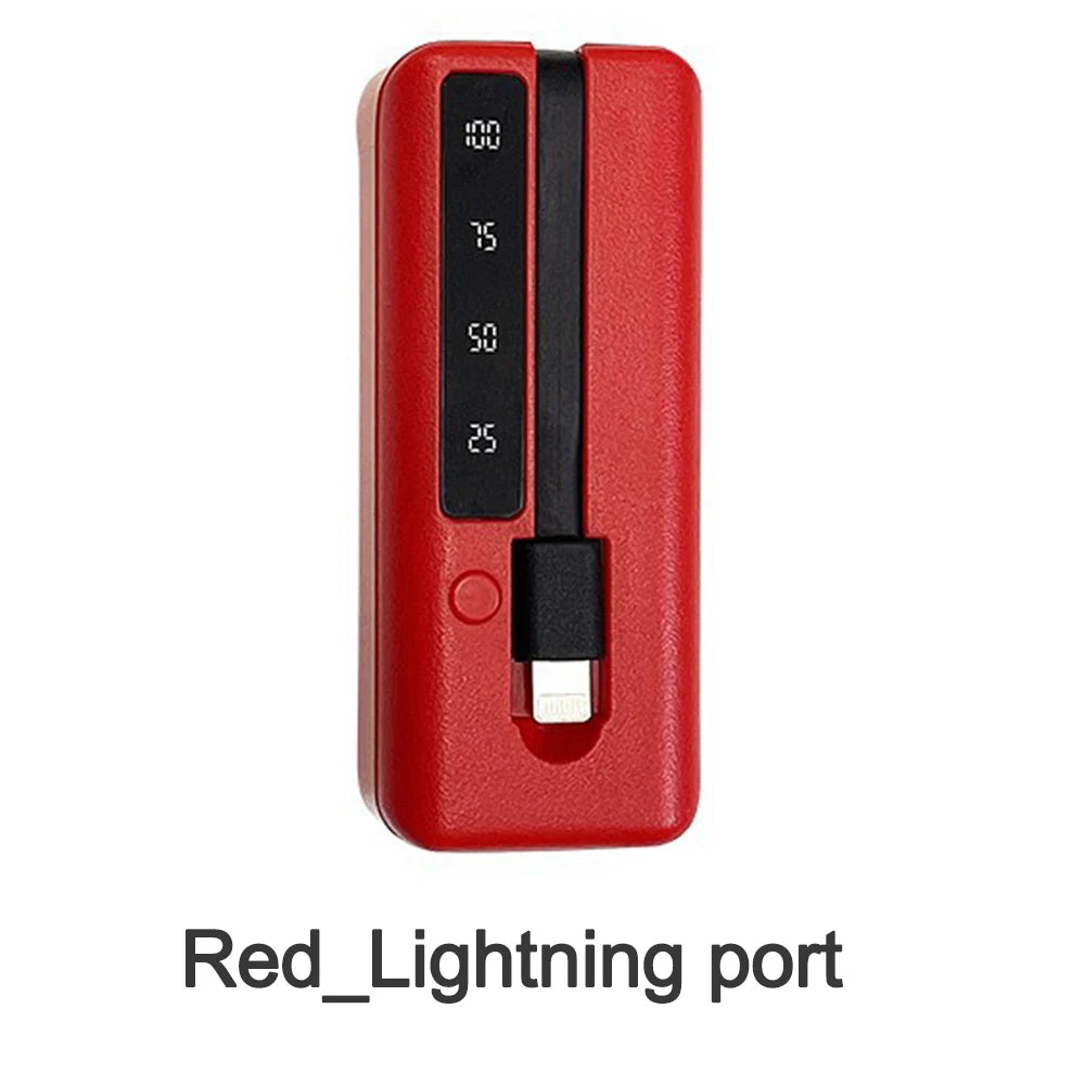 1*18650/18700/20700/21700 Battery Charger Type-C USB Ports Power Bank Case DIY Shell Kit Cell Phones Powerbank Box with Cable