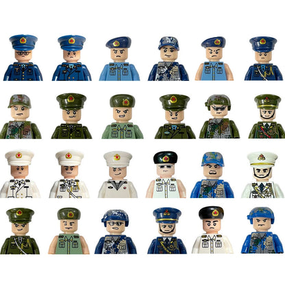City character building block figure set, little block people, block accessories, engineer, doctor, firefighter, kids' toy