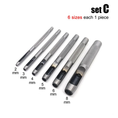 1mm-20mm High Quality 45# Steel Round Hole Punch Tool Hollow Cutter Puncher For Leather Craft Belt Bag Clothing Leathercraft DIY