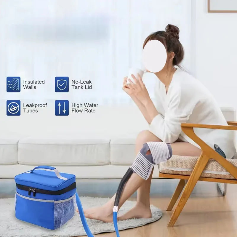 Medical Cold Therapy System Ice Machine Cryotherapy Freeze Kit with Universal Pad for Pain Relief Knee Hip Leg Injury Recovery