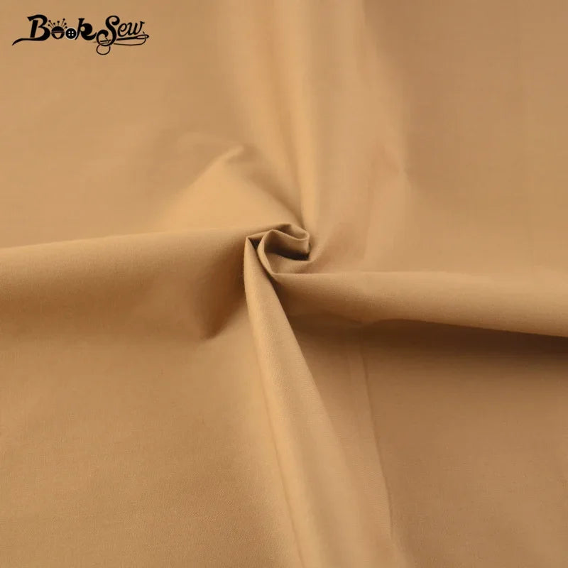 Booksew solid Yellow Color 100%Cotton baby Fabric for dolls Twill Textile DIY patchwork Sewing Material Cloth Telas De Algodon