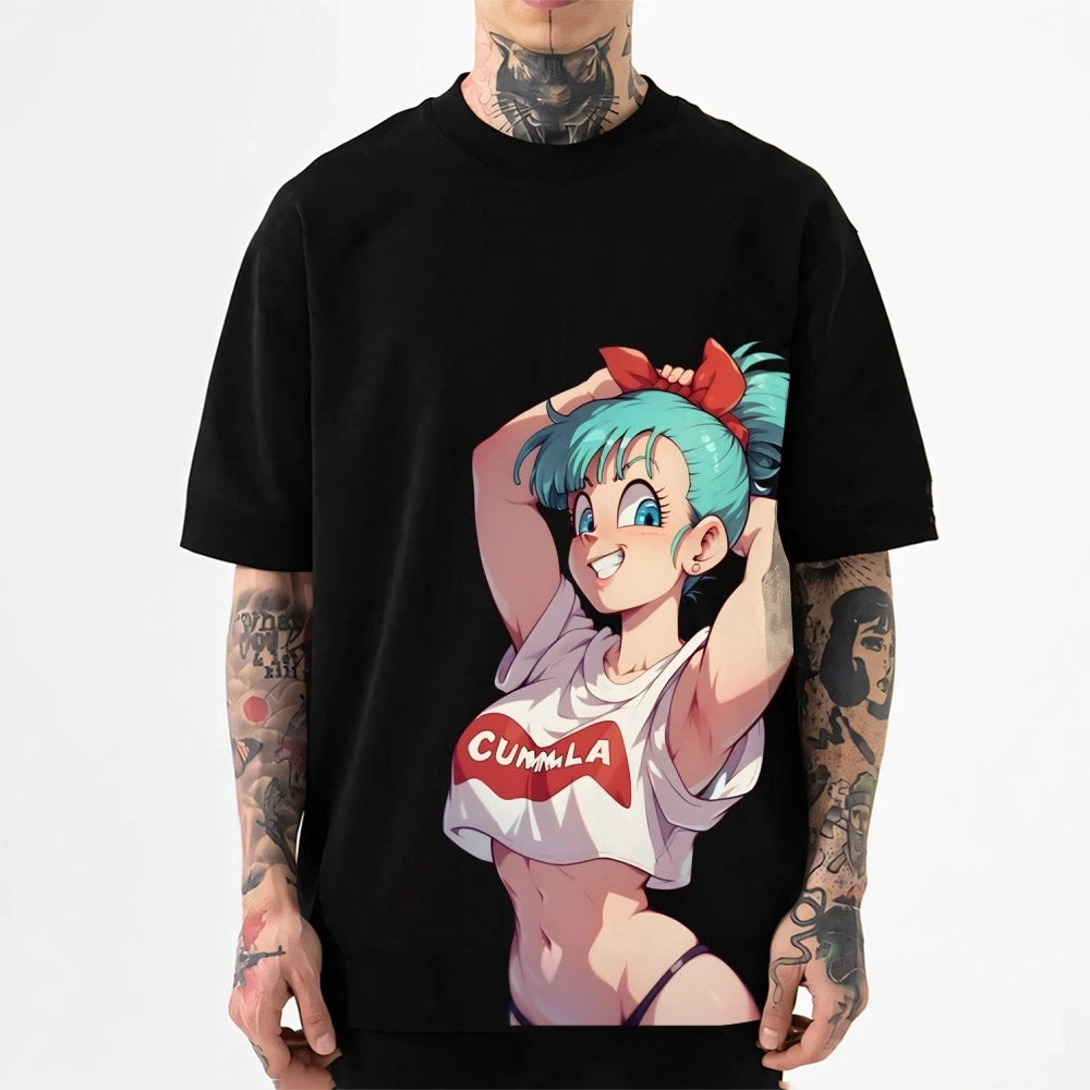 Dragon Ball Bulma Japanese Style Classic Tee High-quality Streetwear Men's Clothing Women Clothing 2026 Summer New T Shirt