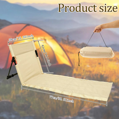 Portable Foldable Camping Chair Oxford Cloth Outdoor Lazy Backrest Chair for Picnic Garden Park Travel