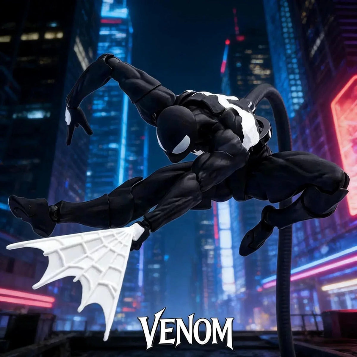 MESS TOYS Black Neighbor Symbiont Spider-Man Black Venom Armor Joint Hands-on Model