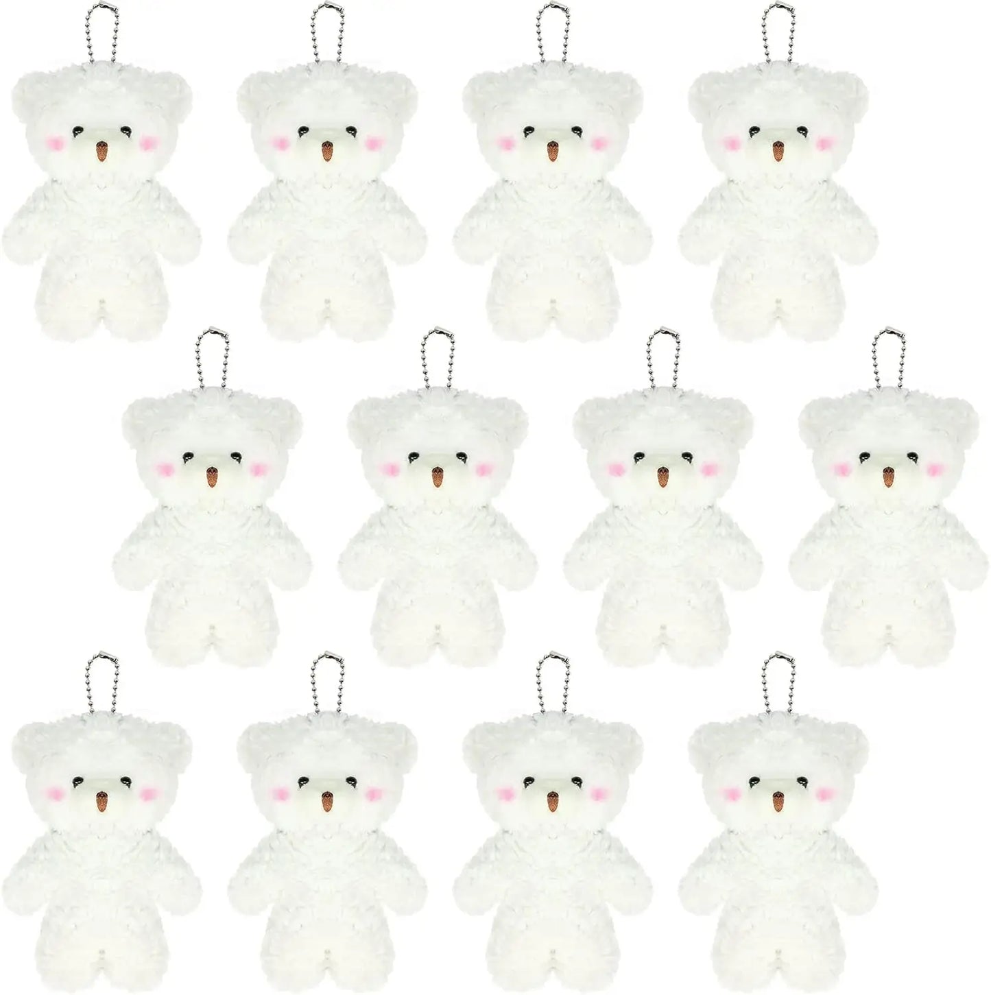 12-500Pcs Mini Teddy Bears Tiny Soft Stuffed Teddy Bear Small Plush Bears Bulk for Birthday Party Decor Favors Bag Keychain