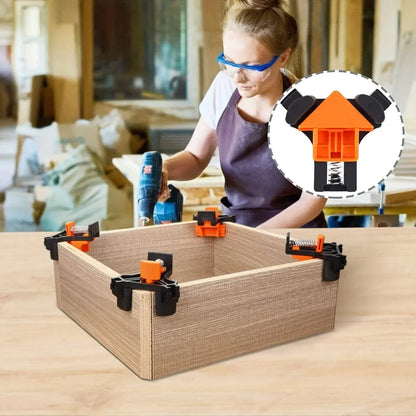2pcs 90 Degree Corner Clamps For Woodworking, Fast Adjustable Quick Spring Loaded Woodworking Clamps,Cabinets,Photo Framing