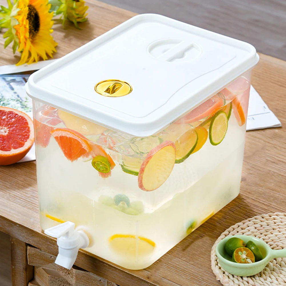 3.5-10L Cold Water Kettle with Faucet Refrigerator Cool Water Bucket Lemonade Bottle Beverage Water Dispenser Drinkware Outdoor