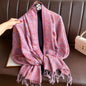 Luxury Winter Scarf Women Cashmere Warm Pashmina Brand Foulard Female Shawls Wraps Thick Soft Bufanda Poncho Scarves Stole 2025