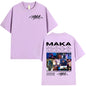 Rapper Maka 2025 Tour Graphic T Shirts Men Fashion Vintage T-shirt Casual Cotton Short Sleeve T Shirt Short Sleeve Streetwear