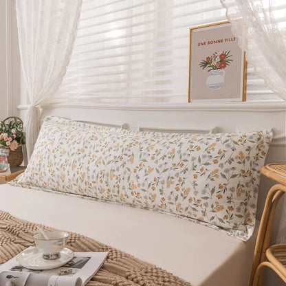 1pc 100% Polyester And Hemp Double Long Pillowcases,  Pillowcase Lover Sleeping Bedding