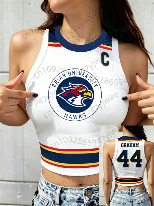 Summer Women's Off Campus Briar University Tank Top T-shirt Crop Vest Top Tees Graham 44 22 DI LAURENTIS 66 Not Suitable For Men