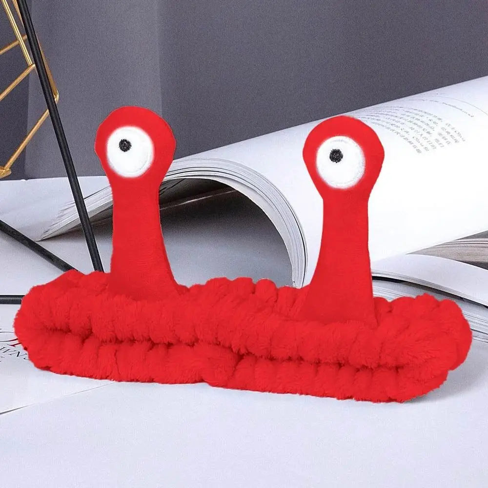 Cute Coral Fleece Cartoon Snail Headband Make up Elastic Face Wash Hairband Skin Care Spa Hairband Women Girl