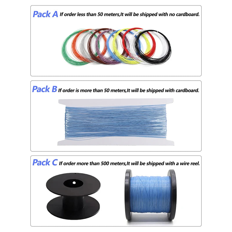 10-100M FEP Insulated 10064 PTFE Wire 40/36/34/32/30/28/26AWG Ultra Fine Micro Litz Wires Solder High Conductivity Copper Cable