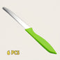 Serrated Steak Knife, Stainless Steel Steak Knife With Pointed Tail Plastic Handle, Multifunctional Kitchen Bread Dessert Knife