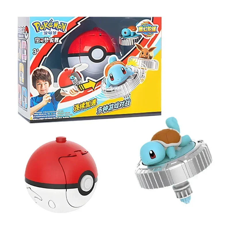 Elf Pokemon Spinning Top Ball Battle Gyro Arena Pikachu Charmander Squirtle Mew Eevee Monsters Action Figure Toy Children Gift