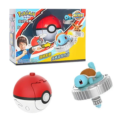 Elf Pokemon Spinning Top Ball Battle Gyro Arena Pikachu Charmander Squirtle Mew Eevee Monsters Action Figure Toy Children Gift