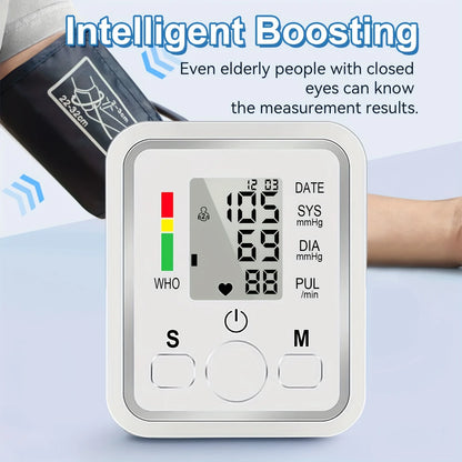 Automatic Digital ARM Blood Pressure Monitor Sphygmomanometer Tonometer Tensiometer Heart Rate Pulse Meter BP Monitor Healthy