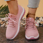 Women's Lightweight Knit Walking Shoes Comfort Breathable Mesh Sneakers with Accent & Anti-Slip Sole，Free shipping