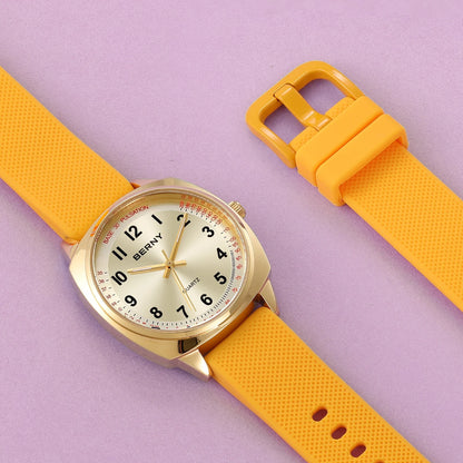 BERNY Women's Watches Nurse Watch Casual Simple Ladies Gold Quartz Watches Luminous Easy Read Waterproof Sport Women Wristwatch