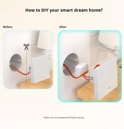 SONOFF ZBMINIR2/ZbminiL2 With/no Neutral Smart Zigbee Switch Two-Way Control Work With Alexa Google Home Yandex Alice Smartthing