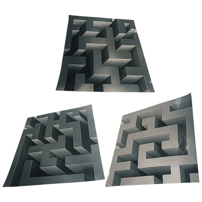 Impossible Corners Wall Art That Reshapes Reality Illusionary Optical Illusion Wall Art Sticker Abstract Modern Home Decoration