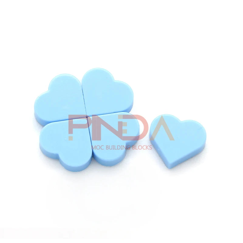 100pcs MOC 39739 Tile Round 1x1 Heart Building Blocks Sets Love Peach Compatible with Educational Creative Kids Children Toys