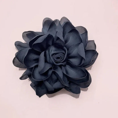 10cm Korean Fabric Rose Flower Brooches for Women Elegant Corsage Scarf Buckle Shirt Collar Pins Fashion Jewelry Wedding Brooch