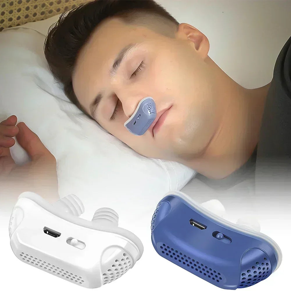 New Electric Anti Snore Device Nose Clip Anti-Snoring Stopper Snoring Solution Aid Guard Night Better Breath Sleep Care Machine