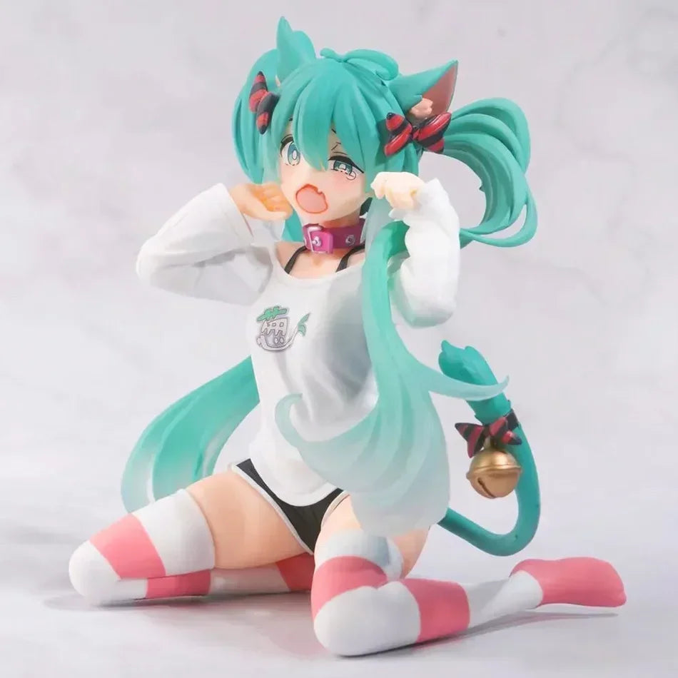 Hot sale 11-21cm Desktop Cute Hatsune Miku Kwaii Style Anime Figure Toys PVC Model Collector Doll Birthday Gift