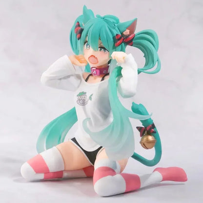 Hot sale 11-21cm Desktop Cute Hatsune Miku Kwaii Style Anime Figure Toys PVC Model Collector Doll Birthday Gift