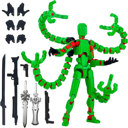 Assembly Completed T13 Action Figure 3D Printed Multi-Jointed Movable Titan 13 Lucky Dummy Nova Robot Action Figure Desktop