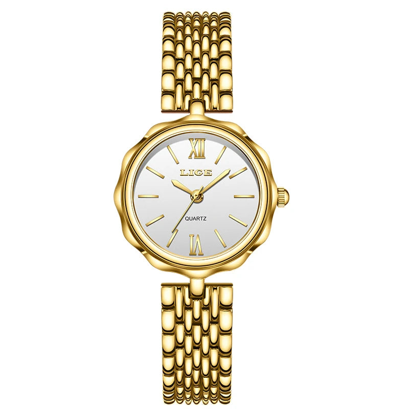 LIGE Quartz Women Watches Fashion Elegant Bracelet Watch For Women Luxury Creative Steel Waterproof Watch Femme Relogio Feminino