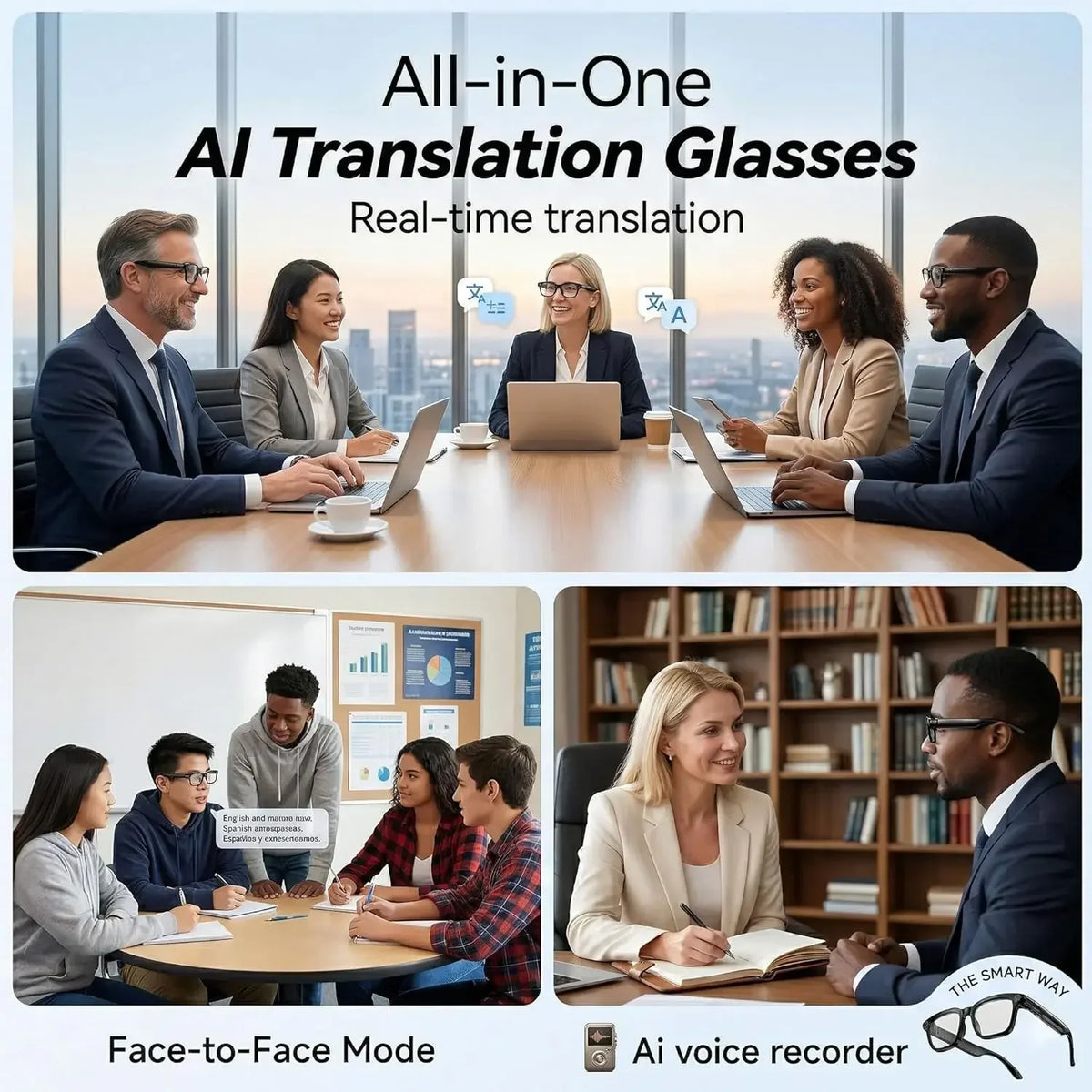 2026 Smart AI Glasses Mini Camera 800W 4K Photo Video Record OpenAI AI Translation Bluetooth Call Music Multifunction Glasses